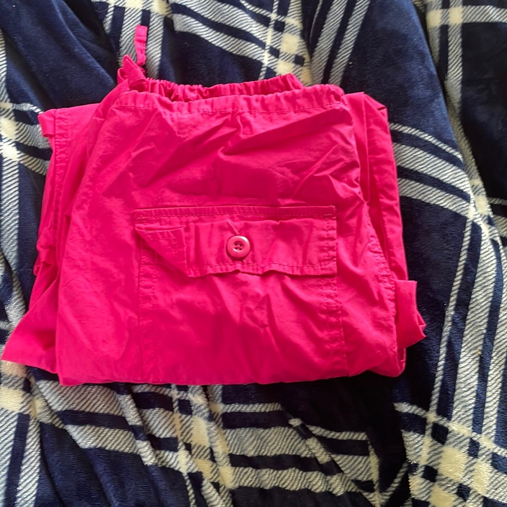 Pink parachute pants